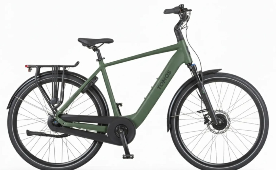 Tomos EB 14 - military green matt - elektrische stadsfiets - heren