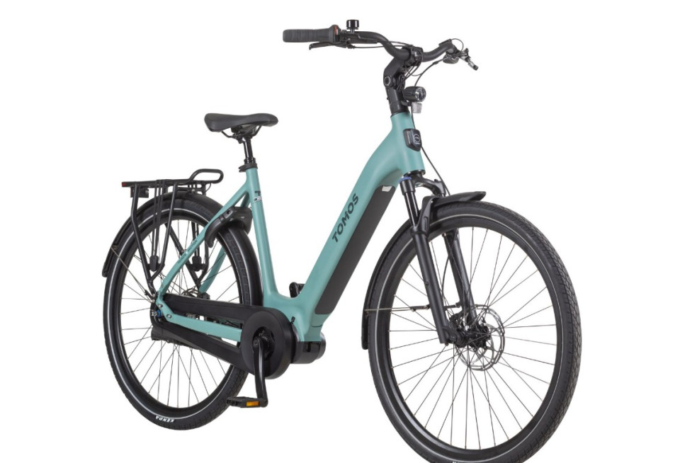 Tomos EB 18 - gravel green matt - elektrische stadsfiets - dames