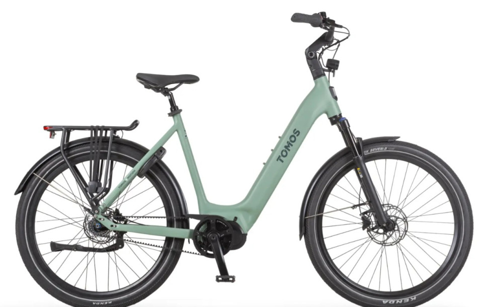 Tomos EB 19 - minted green matt - elektrische stadsfiets - dames