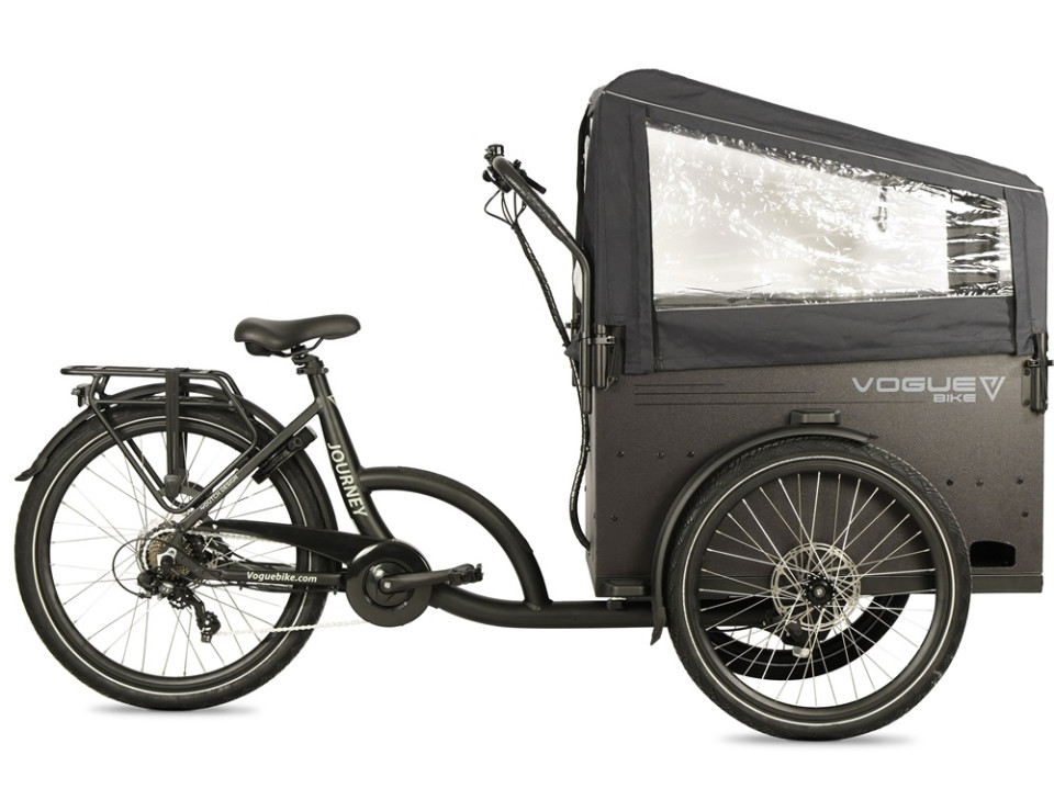 Vogue Journey S - Dog - elektrische bakfiets - mat zwart/zwart