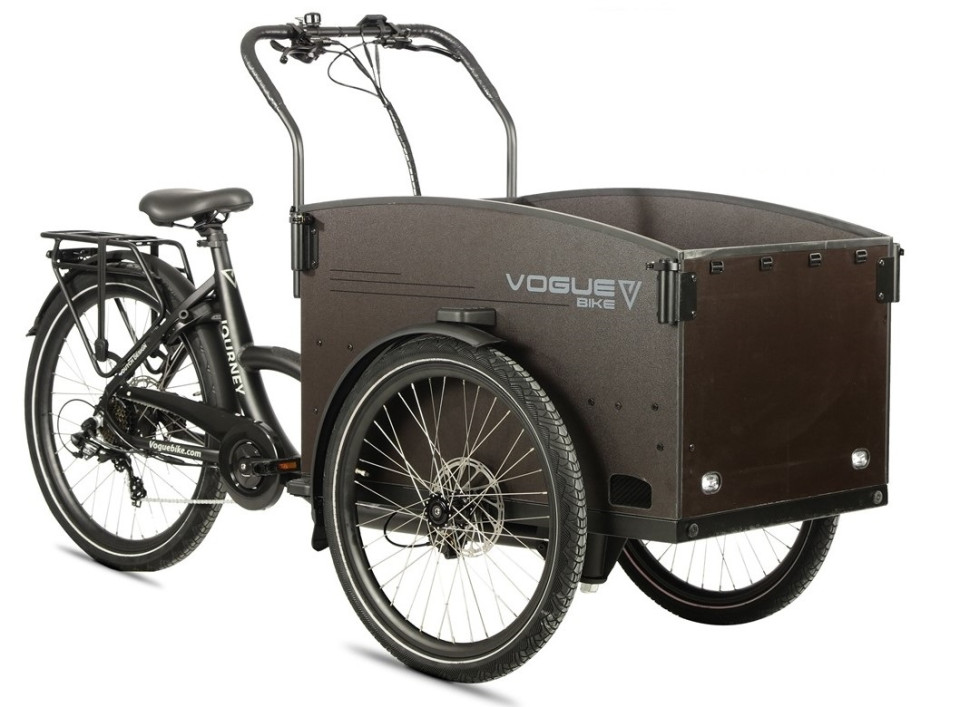 Vogue Journey S - Dog - elektrische bakfiets - mat zwart/zwart