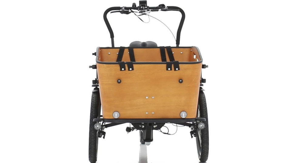 Vogue Superior 3 Dog - elektrische driewieler bakfiets - mat zwart/bruin