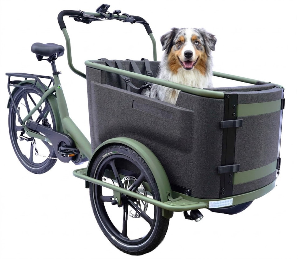 Van Rixtel Urban Plus Dog - mat groen - elektrische bakfiets