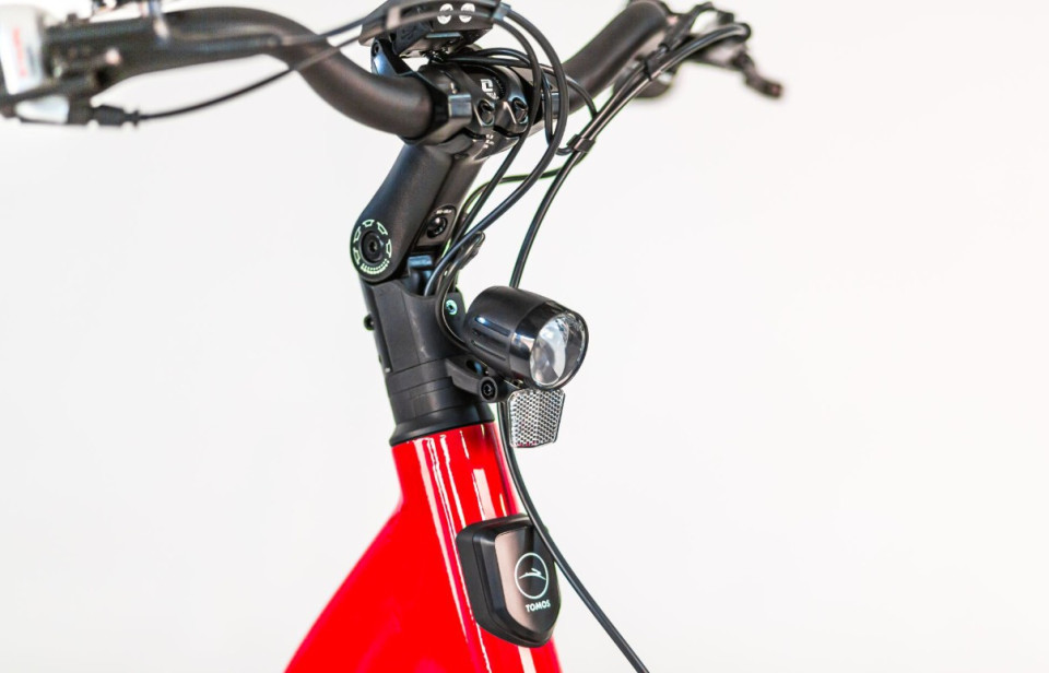 Tomos EB 14 - glossy red - elektrische stadsfiets - dames
