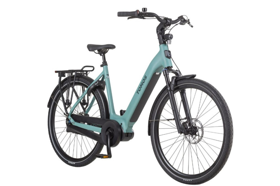 Tomos EB 18 - gravel green matt - elektrische stadsfiets - dames