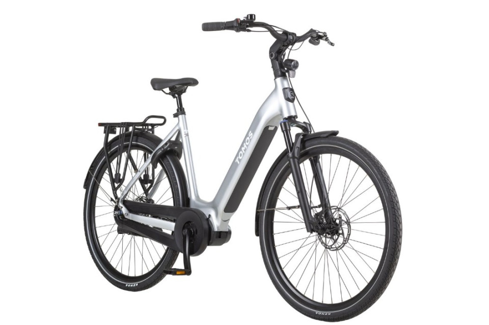Tomos EB 18 - silver champagne glossy - elektrische stadsfiets - dames