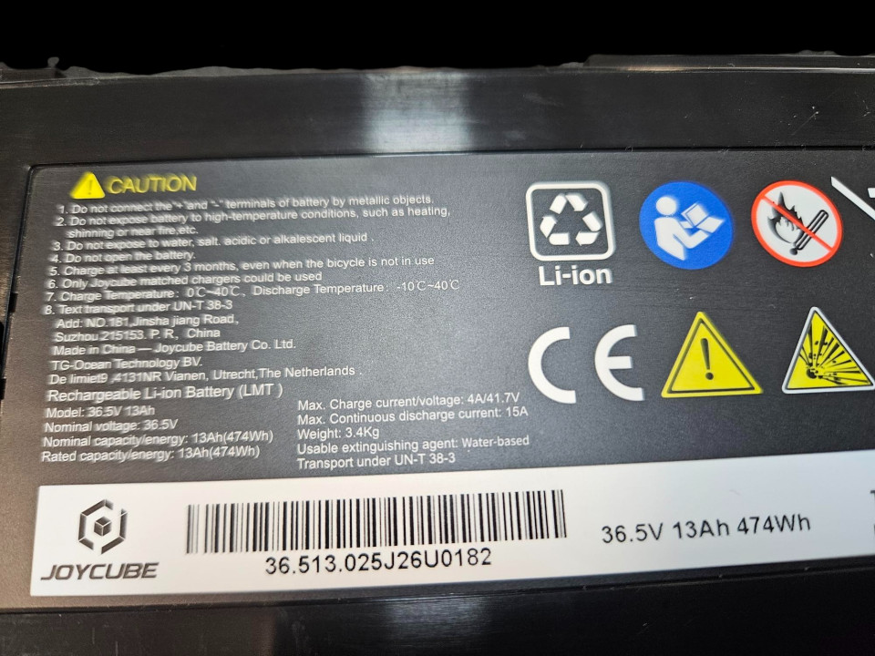 Accu 36 volt 13Ah vervanger voor Phylion (125-3-A) 