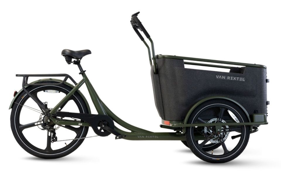 Van Rixtel Family - olive green - elektrische driewieler bakfiets