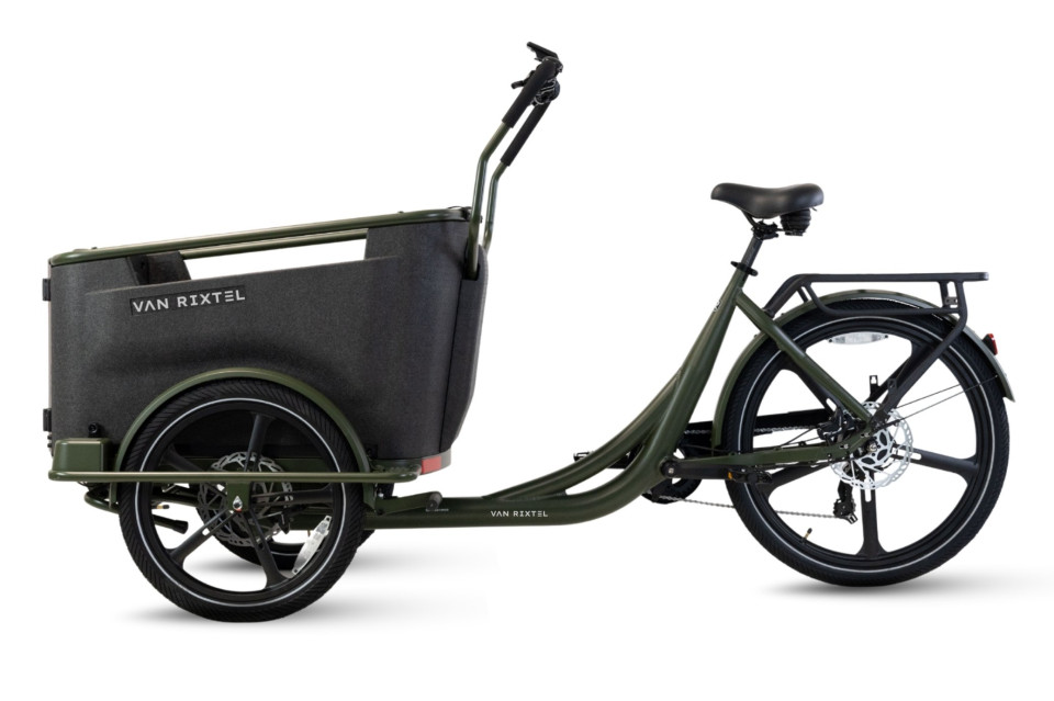 Van Rixtel Family - olive green - elektrische driewieler bakfiets
