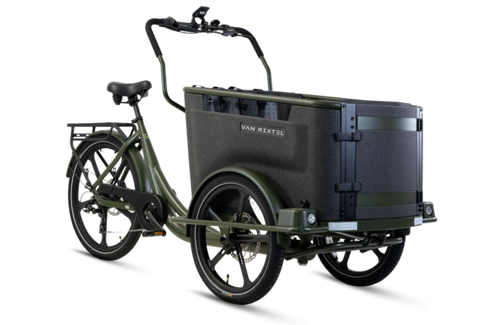 Van Rixtel Family - olive green - elektrische driewieler bakfiets