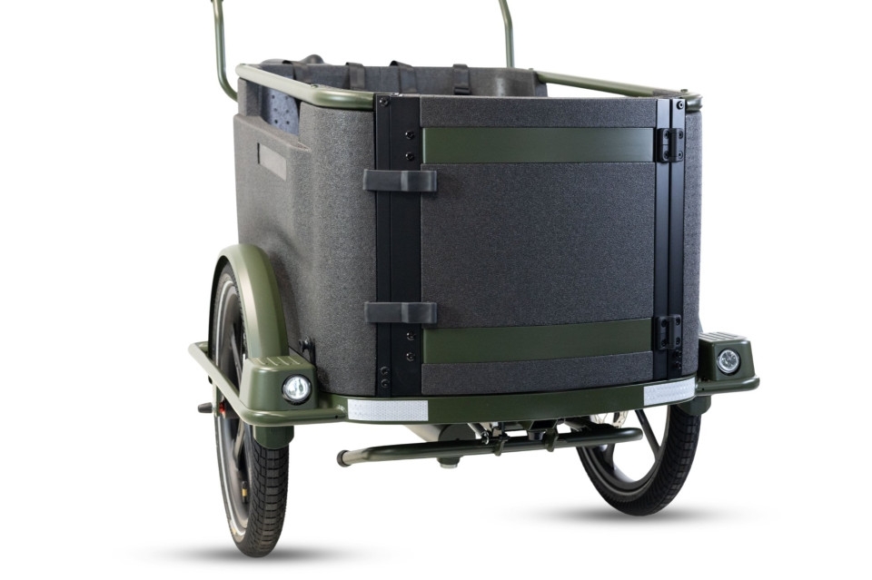 Van Rixtel Family - olive green - elektrische driewieler bakfiets