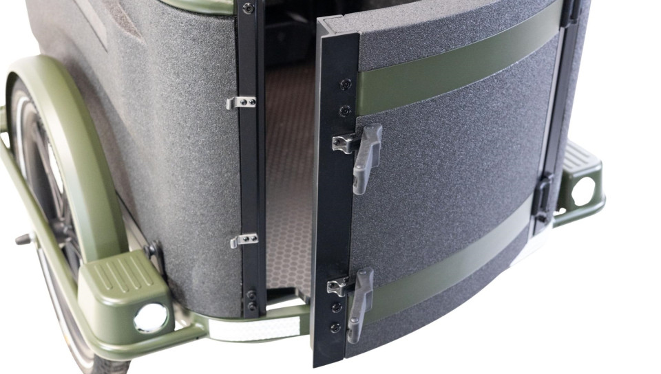 Van Rixtel Dog - olive green - elektrische driewieler bakfiets