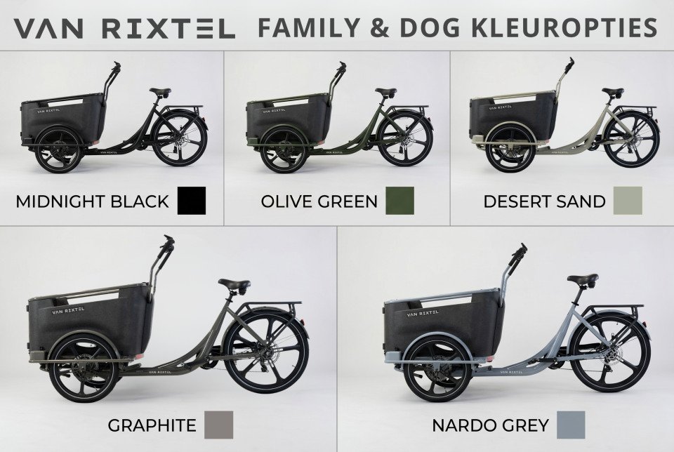Van Rixtel Dog - nardo grey - elektrische driewieler bakfiets