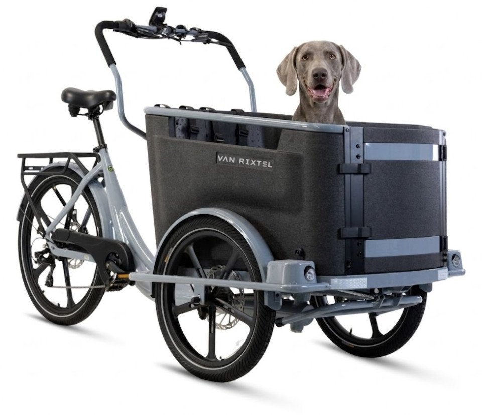 Van Rixtel Dog - nardo grey - elektrische driewieler bakfiets