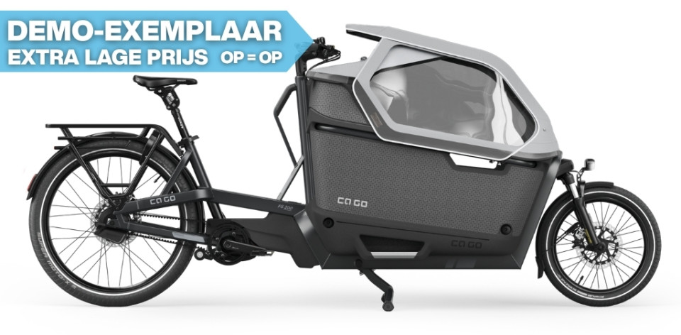 Ca Go FS200 Life Family-Plus - Edition 5 Black Grey - Bosch CX Cargo Line Belt Drive | DEMO model tot 1750km