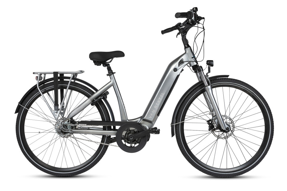 Van Rixtel Monaco - Nexus 8sp 612Wh - Metallic Grijs - elektrische damesfiets