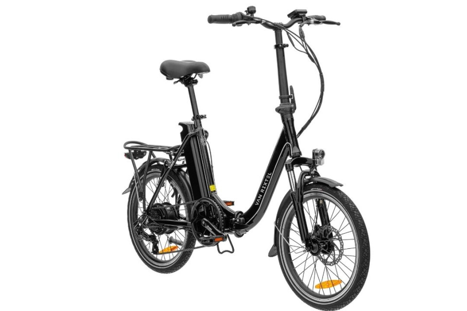 Van Rixtel Travel City - Metallic Black - elektrische vouwfiets