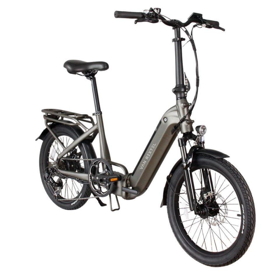 Van Rixtel Travel Intube - Showroommodel - Metallic Grey - Elektrische Vouwfiets