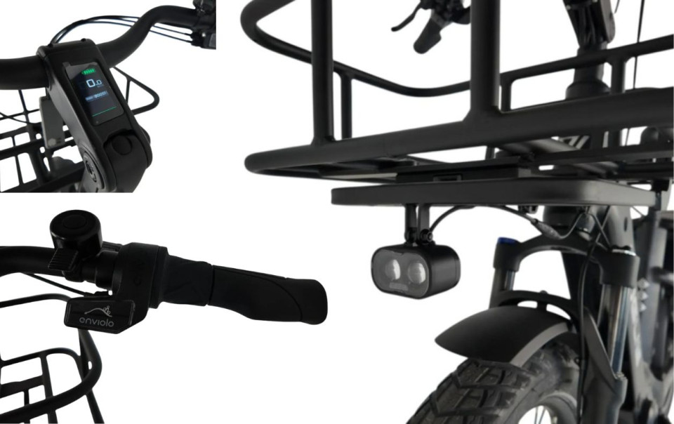 Vogue Avalanche 2026 - Matt Black - Elektrische Longtail Gezinsfiets