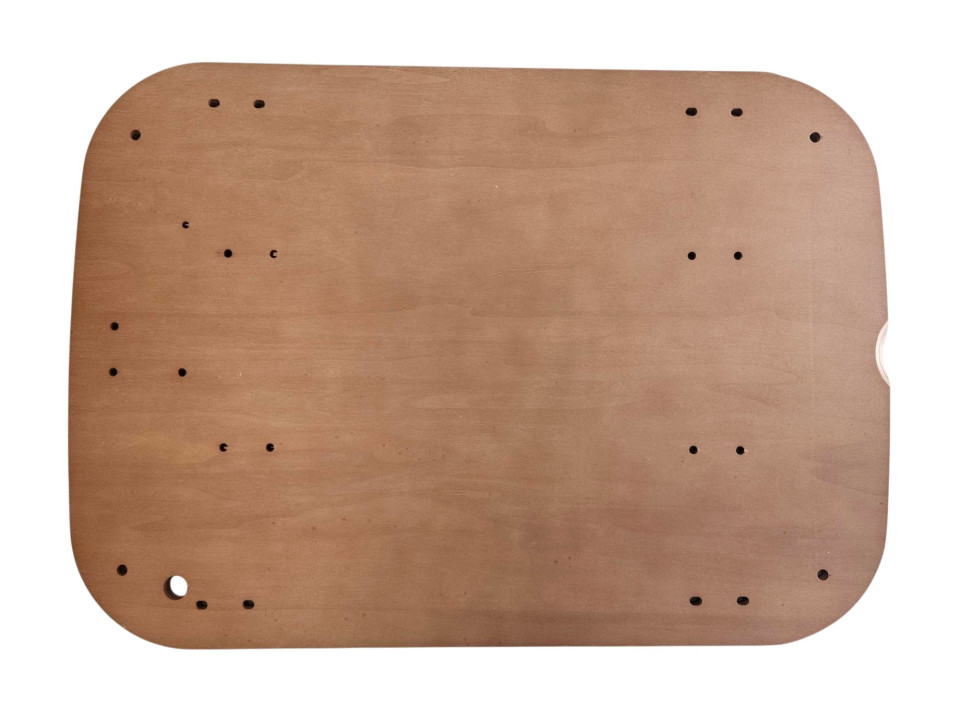(102-2-f) bodemplaat  Carry 2 wieler bruin
