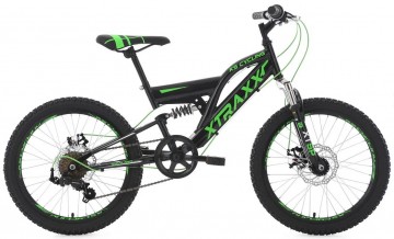 Qivelo Fully 20 - zwart/groen - jongens mountainbike