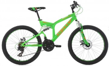 Qivelo Fully Track 24 - groen/oranje - jongens mountainbike