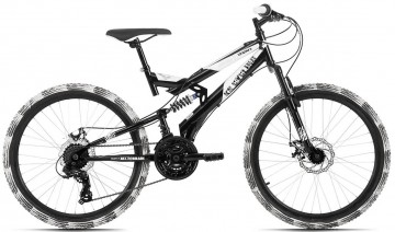 Qivelo Fully Crusher 24 - zwart - jongens mountainbike