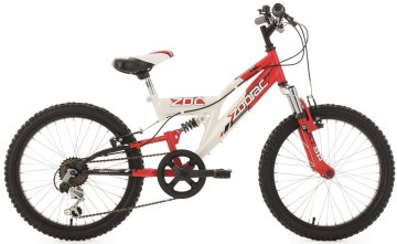 Qivelo Fully 20 Zodiac - rood/wit - jongens mountainbike