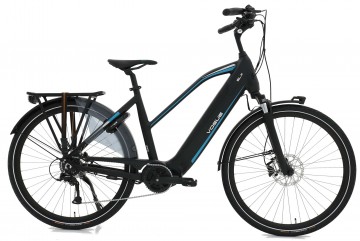 Vogue SLX unisex - mat zwart/blauw - elektrische fiets