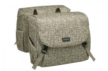 New Looxs Ivy Mondi Joy dubbele fietstas - 38 liter - walnoot