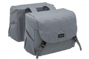 New Looxs Quilted Mondi Joy Dubbele Fietstas - 38 liter - grijs