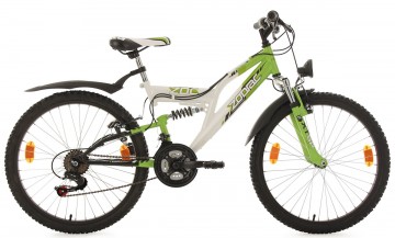 Qivelo Fully 24 Zodiac Plus - groen/wit - jongens mountainbike