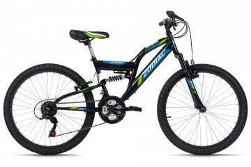 Qivelo Fully 24 Zodiac - zwart/groen - jongens mountainbike