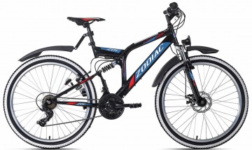 Qivelo Fully 26 Zodiac Plus - zwart/rood - mountainbike