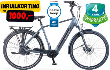 Levit Calvia 3 Automatiq - mat blauw - elektrische herenfiets