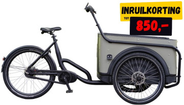 Royal 3W Premium - taupe grijs - elektrische driewieler bakfiets