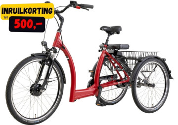 Pfautec Vida FM - robijnrood metallic - elektrische driewieler
