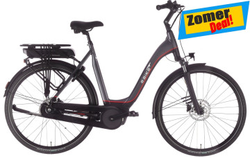 Ebike Das Original Comfort Plus - grijs/zwart/rood - elektrische damesfiets