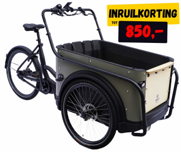Royal 3W Premium - taupe grijs - elektrische driewieler bakfiets
