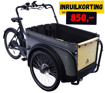 Royal 3W Eco - taupe grijs - elektrische driewieler bakfiets