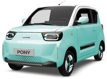 BAW Pony 13KW 2 zitter 100km/u - cyaan - elektrische minicar