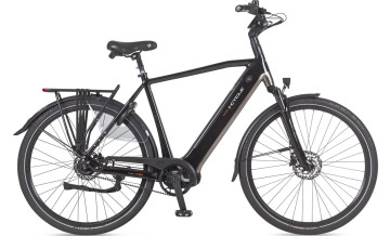 Icycle Vibe Belt - glanzend zwart - elektrische herenfiets