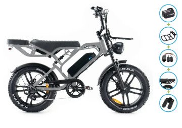 QM V20 PRO Luxury Full Option - grijs - elektrische fatbike