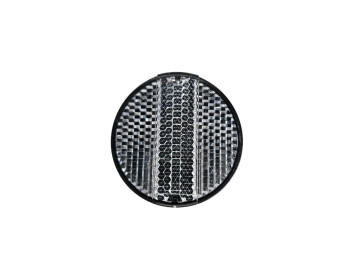 Ronde witte reflector voorzijde bakfiets (60-3-d)