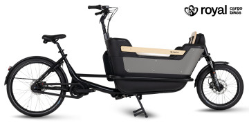 Royal Cargo Bike 2W Premium - elektrische tweewieler bakfiets - Taupe Grijs