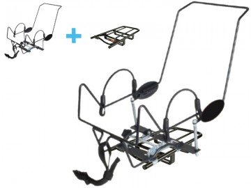 Steco Babymee + opzetdrager (voor bakfietsen met houten bak)