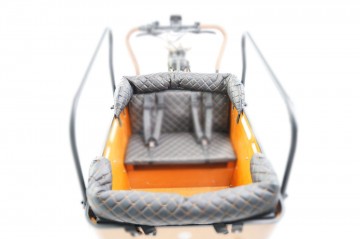 Bakfietskussens - Hoofdkussens - model 6 Leder - Zwart