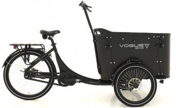 Vogue Superior 3 Deluxe - elektrische driewieler bakfiets - mat zwart/zwart