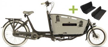 Qivelo Curve 2 540Wh - elektrische bakfiets - mat zwart/grijs