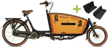 Qivelo Curve 2 540Wh - elektrische bakfiets - zwart/bruin